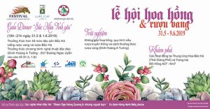 THÔNG TIN LỄ HỘI HOA HỒNG VÀ RƯỢU VANG TRONG KHUÔN KHỔ FESTIVAL CAO NGUYÊN TRẮNG BẮC HÀ NĂM 2019