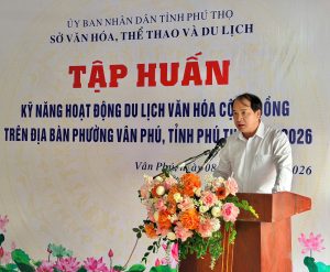 Khai mạc lớp tập huấn kỹ năng hoạt động du lịch cộng đồng tại phường Vân Phú