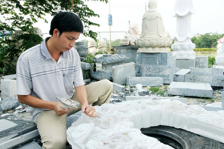 Làng nghề chế tác đá Hải Lựu  Nơi lưu giữ tinh hoa nghề đá truyền thống